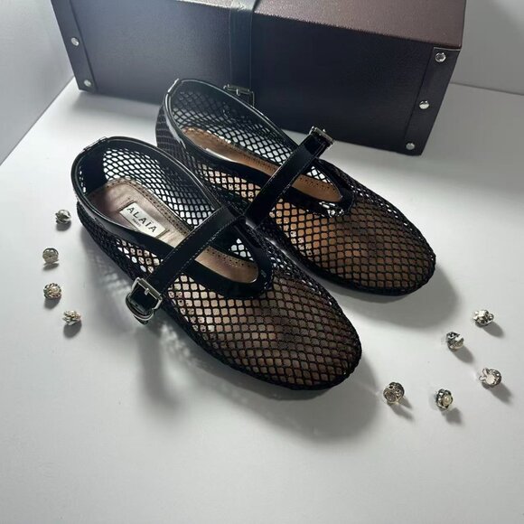 Alala Shoes - Alala Black Mesh Flats